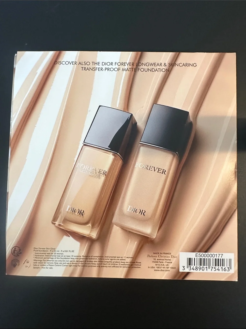 Dior Forever Skin Glow Foundation Sample Kit - Beige & Tan Shades & Dior Show